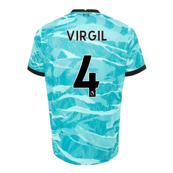 Camiseta Liverpool NO.4 Virgil 2ª Kit 2020 2021 Azul